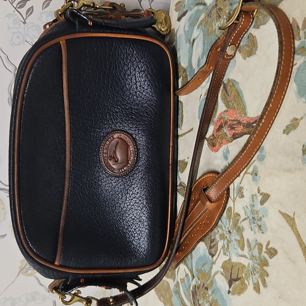 DOONEY & BOURKE VINTAGE Black and Brown Leather Crossbody Bag